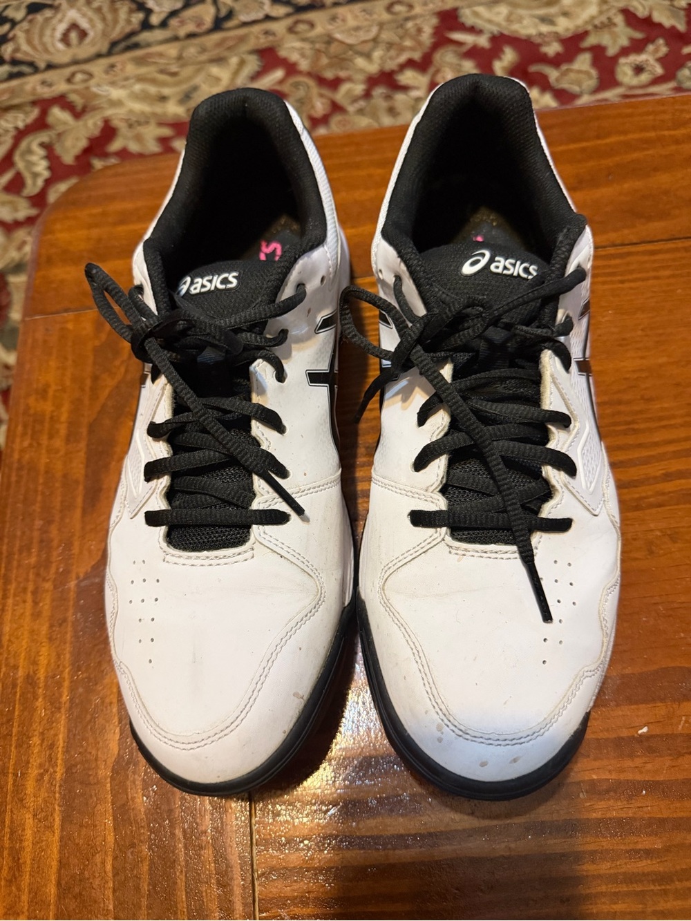 ASICS Men’s White and Black Tennis Sneakers